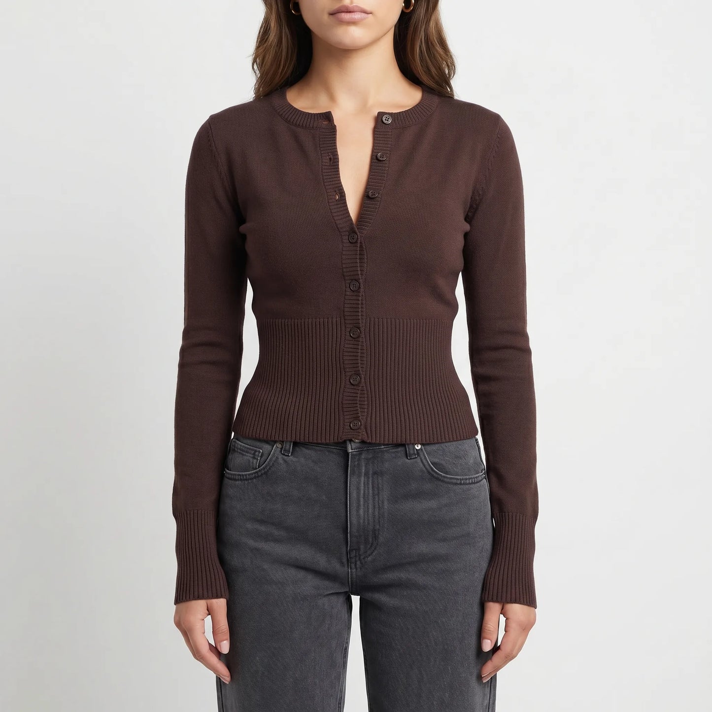 Femmix | Slim Fit Cropped Long Sleeve Top