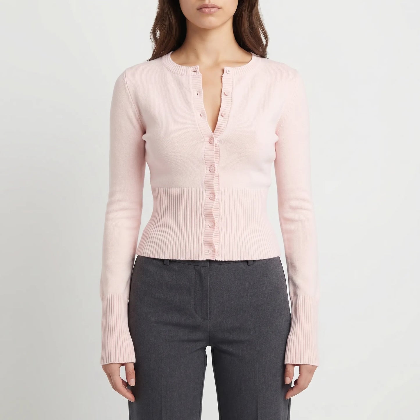 Femmix | Slim Fit Cropped Long Sleeve Top
