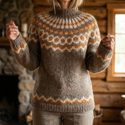 Fjordknit - Nordic Fair Isle Turtleneck Sweater