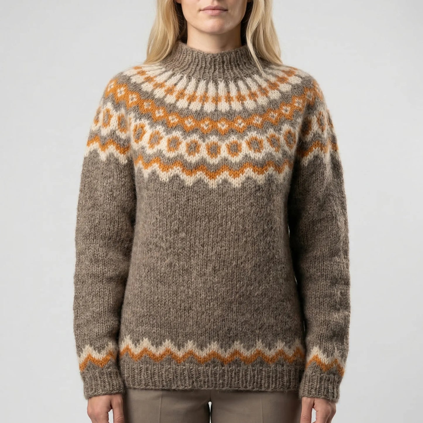 Fjordknit - Nordic Fair Isle Turtleneck Sweater