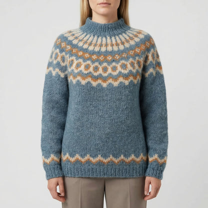 Fjordknit - Nordic Fair Isle Turtleneck Sweater