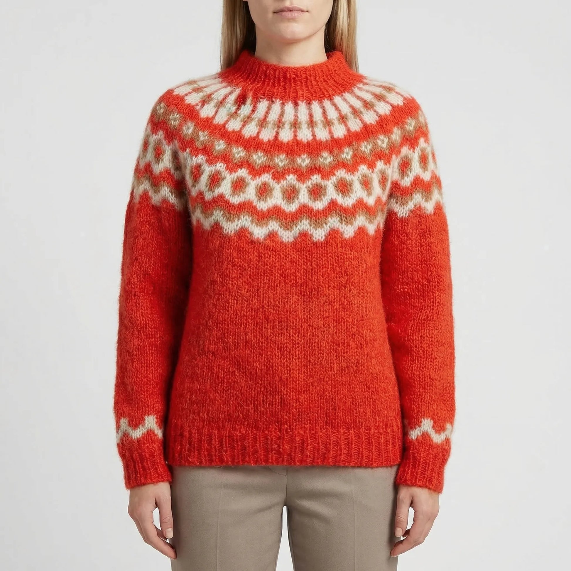 Fjordknit - Nordic Fair Isle Turtleneck Sweater