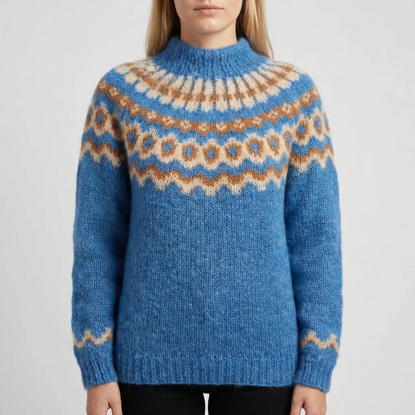 Fjordknit - Nordic Fair Isle Turtleneck Sweater