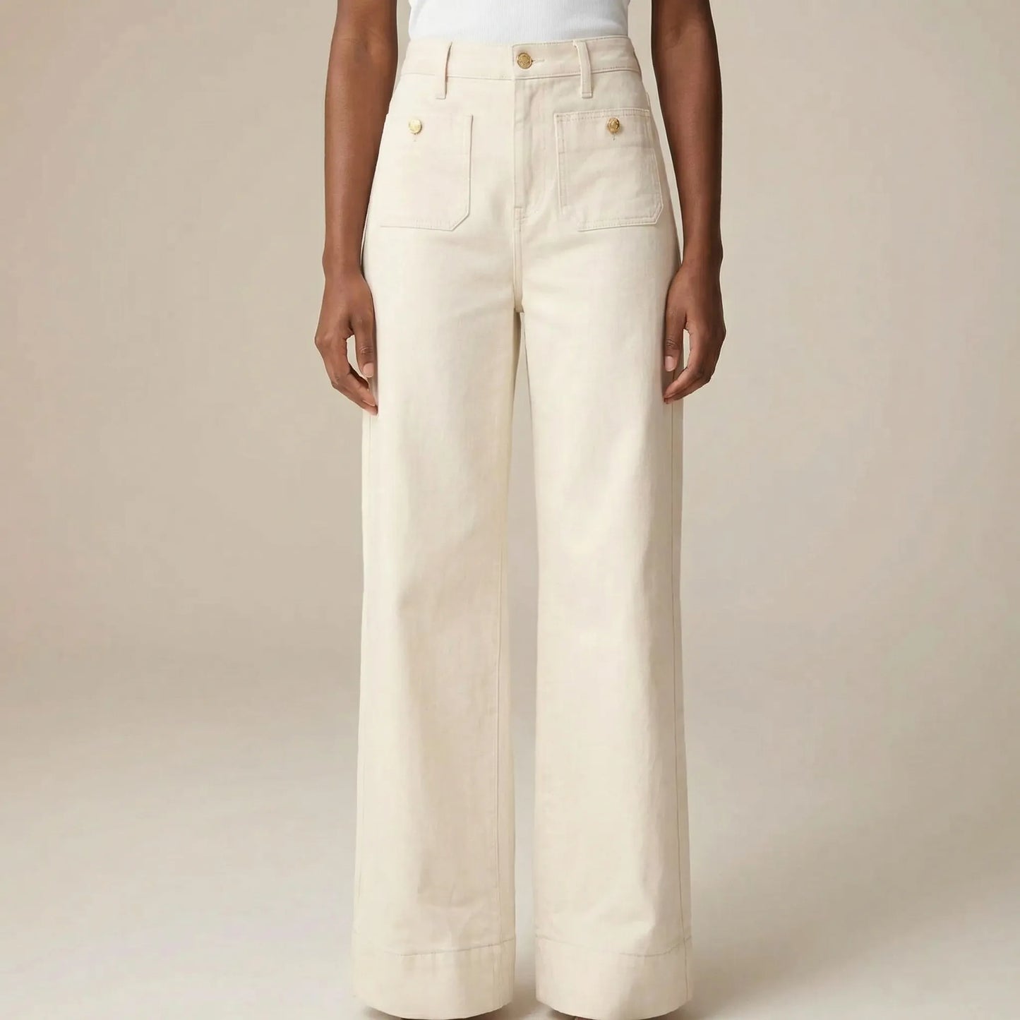 Flairella | High-Waisted Wide-Leg Denim Jeans