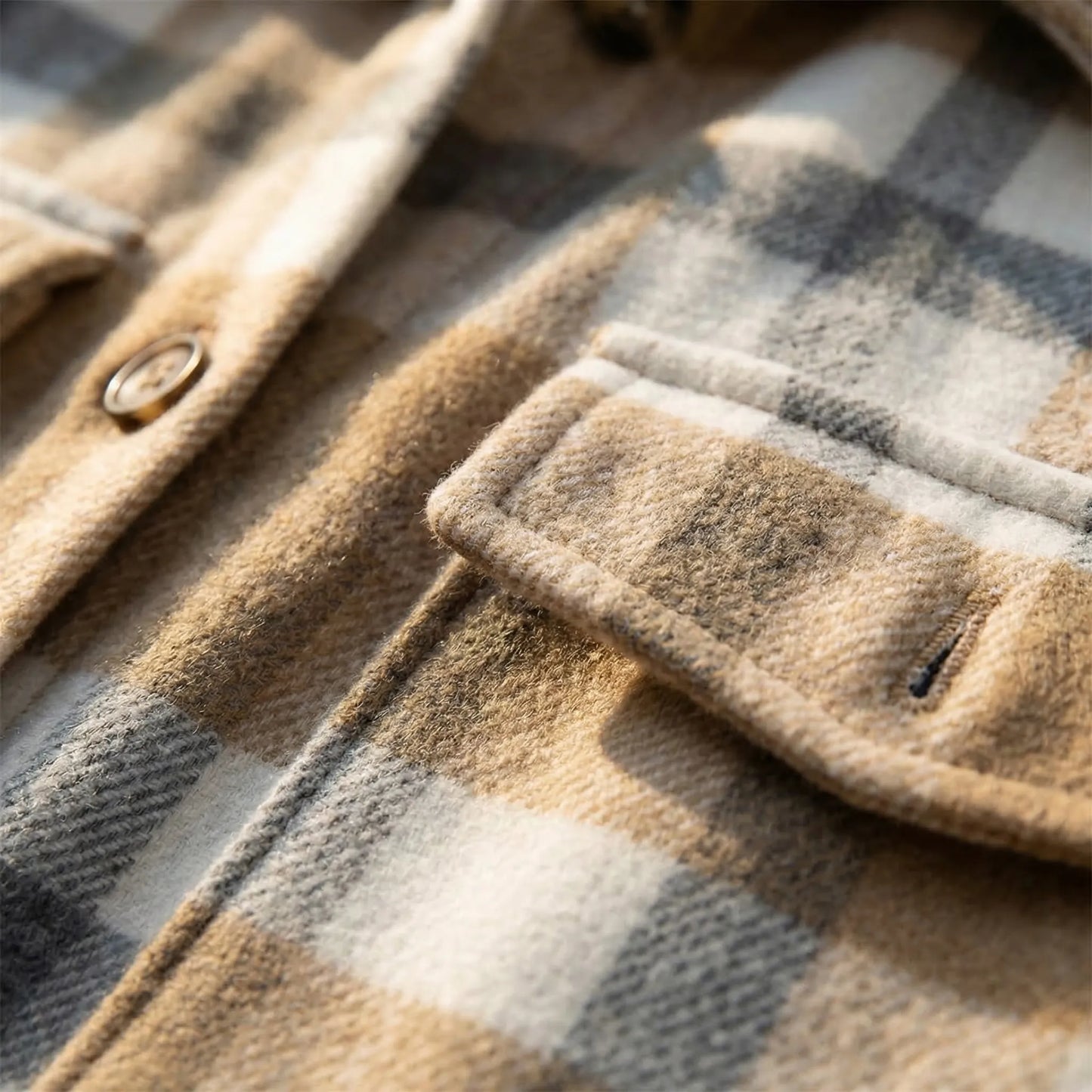 Flannex - Plaid Flannel Button-Up Shacket