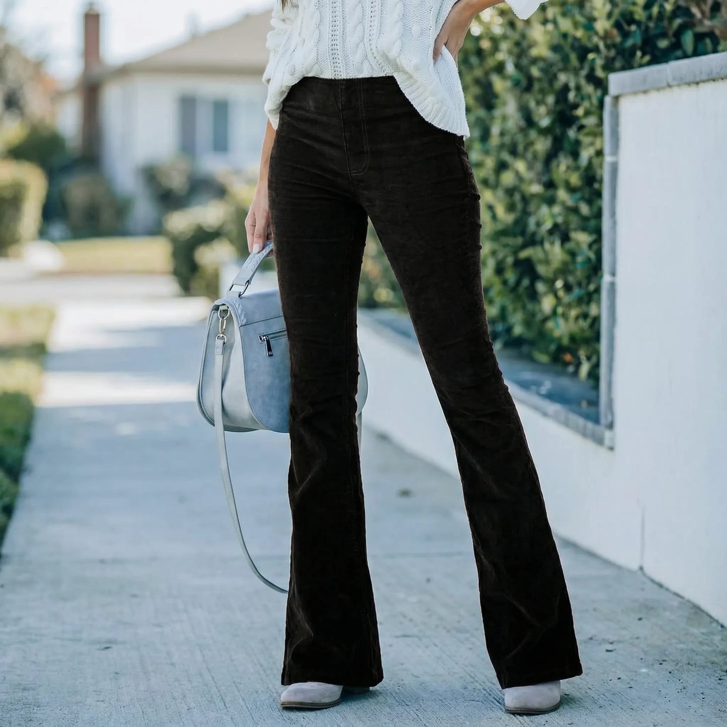 Flarova | High-Waist Flare Leg Trousers
