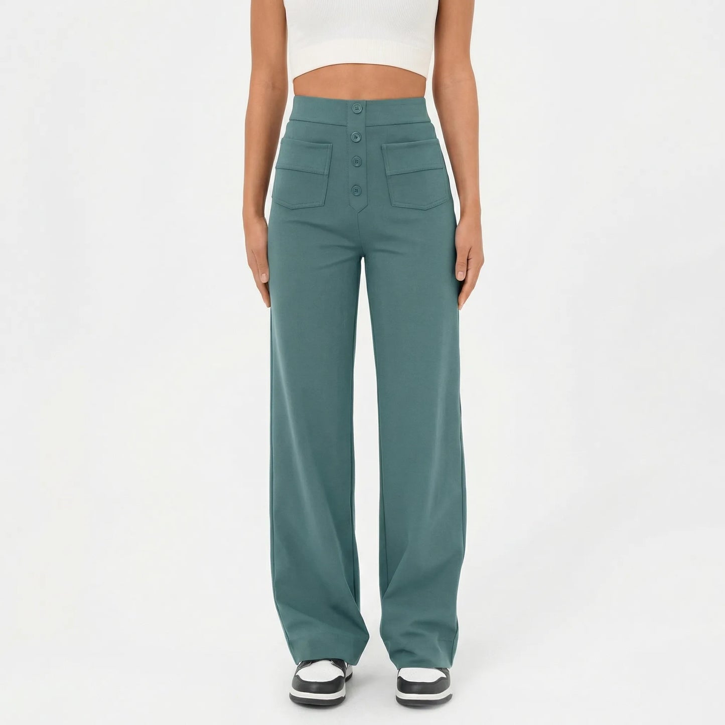 Fleuraise | High-Waist Wide-Leg Trousers For Women