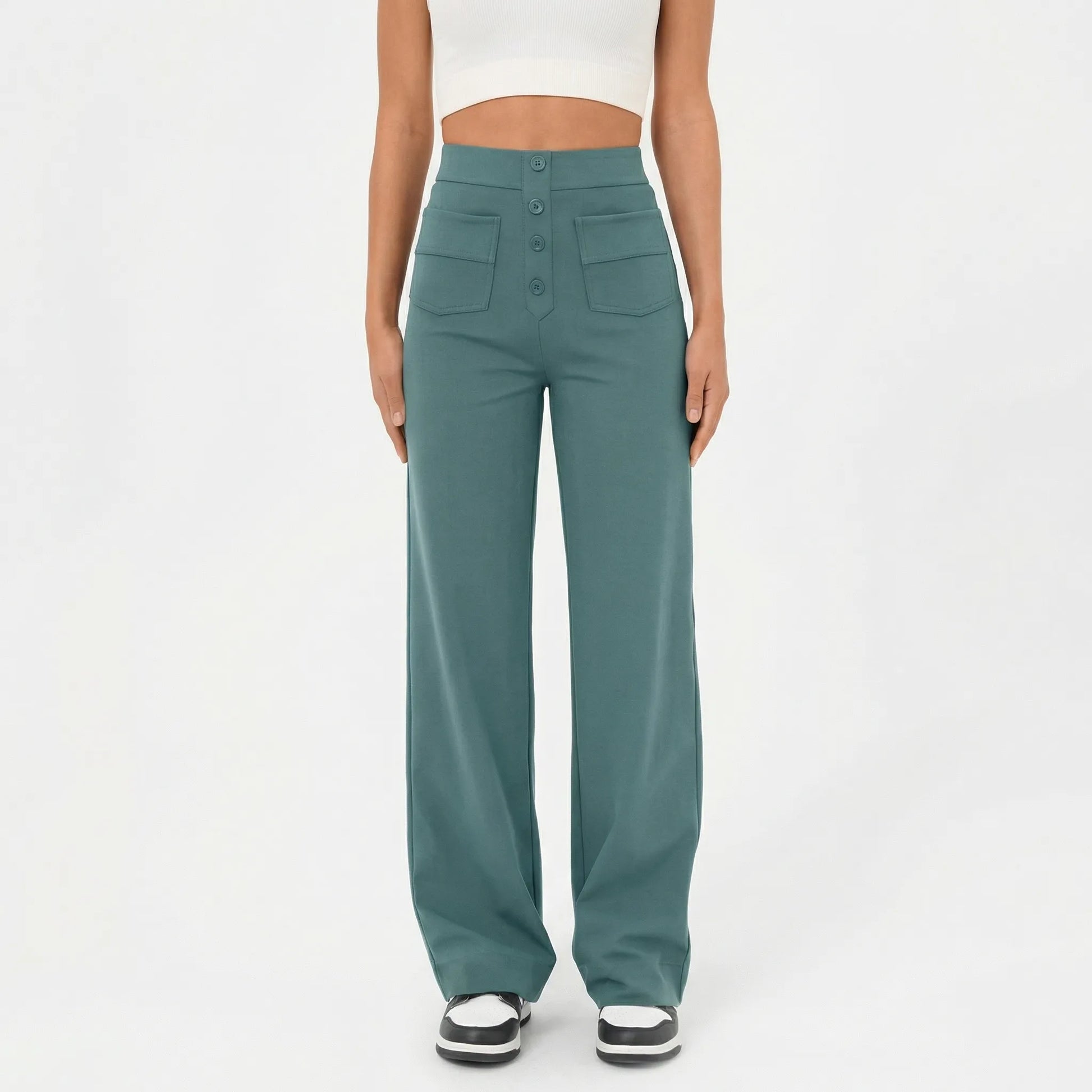 Fleuraise | High-Waist Wide-Leg Trousers For Women