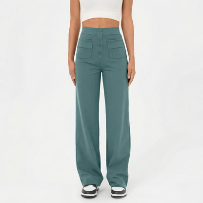Fleuraise | High-Waist Wide-Leg Trousers For Women