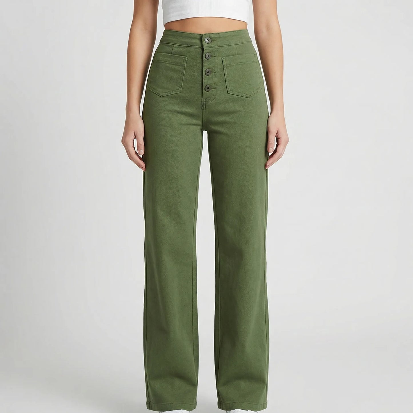 Fleuraise | High-Waist Wide-Leg Trousers For Women