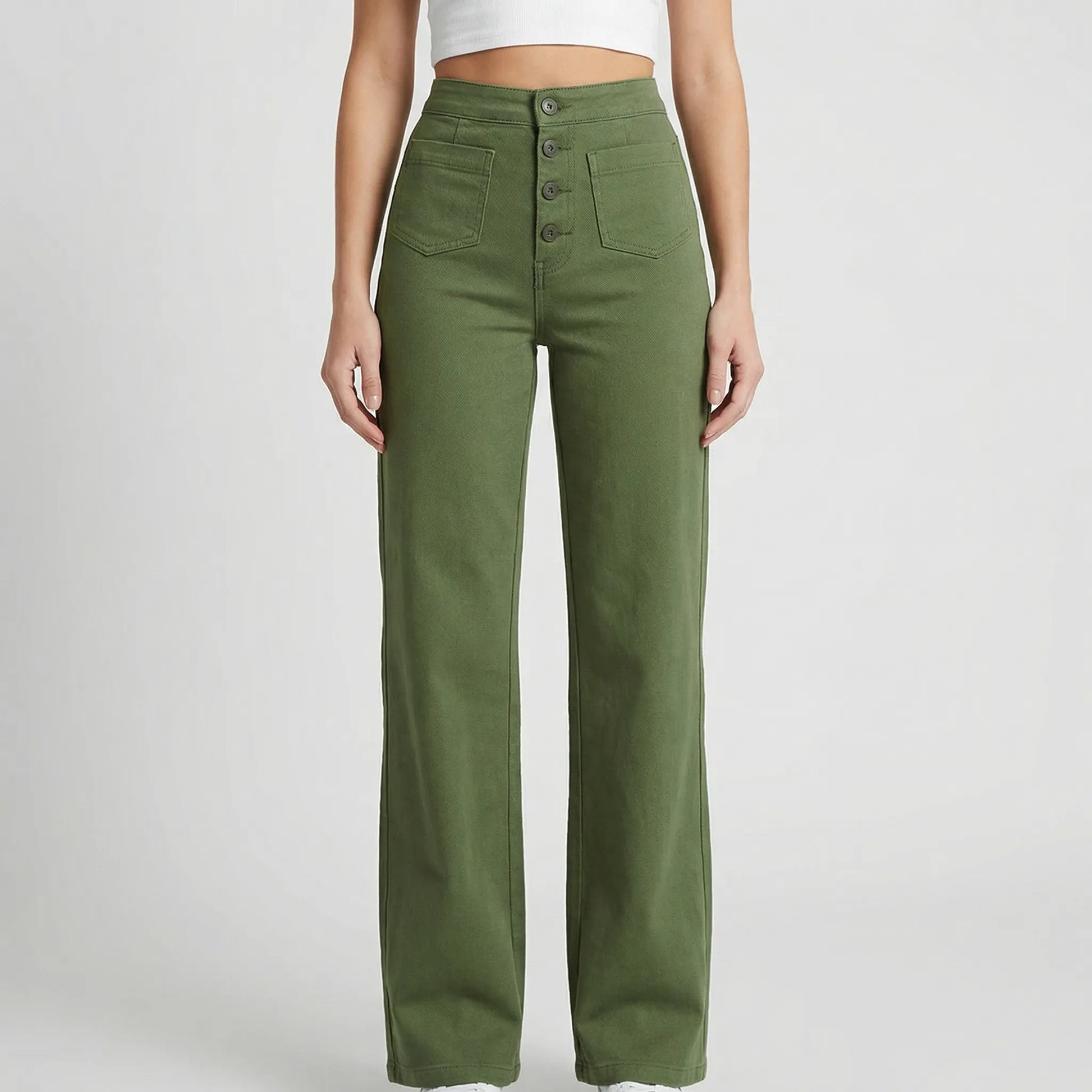 Fleuraise | High-Waist Wide-Leg Trousers For Women