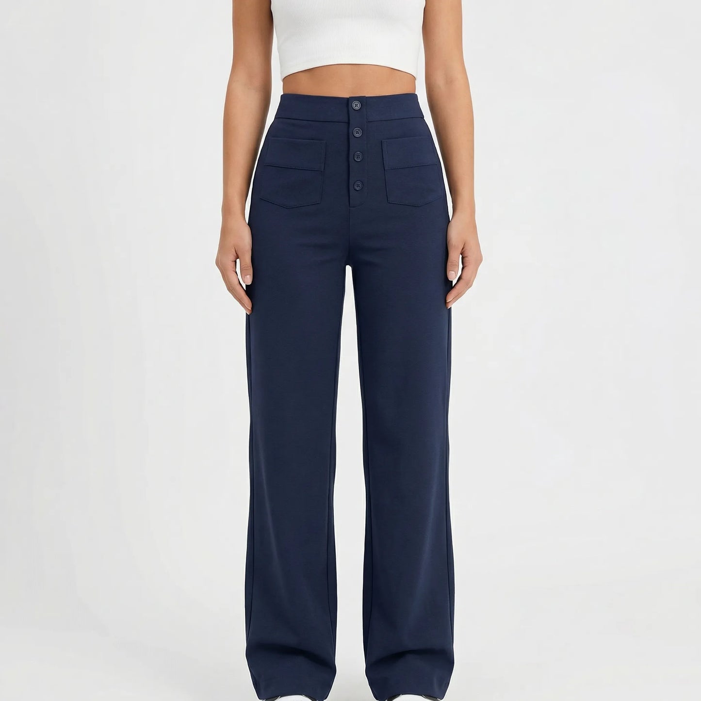 Fleuraise | High-Waist Wide-Leg Trousers For Women
