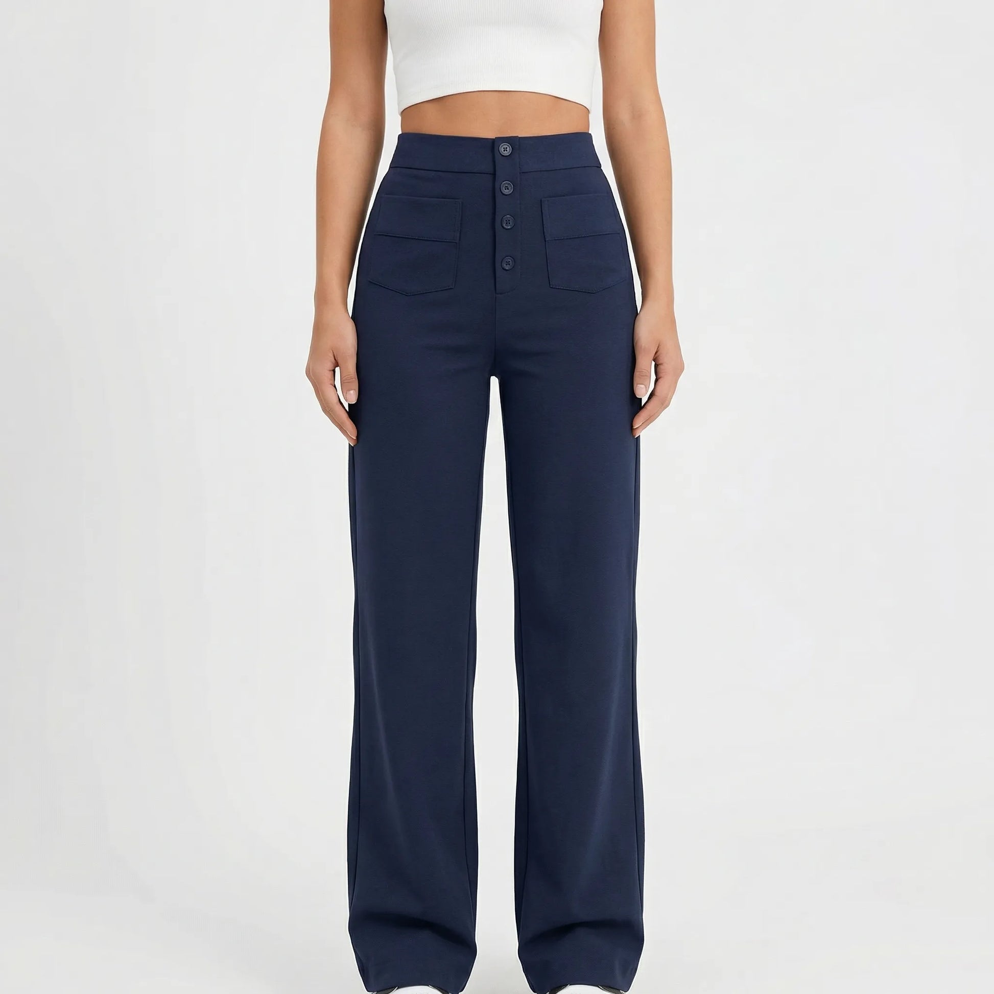 Fleuraise | High-Waist Wide-Leg Trousers For Women