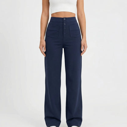 Fleuraise | High-Waist Wide-Leg Trousers For Women