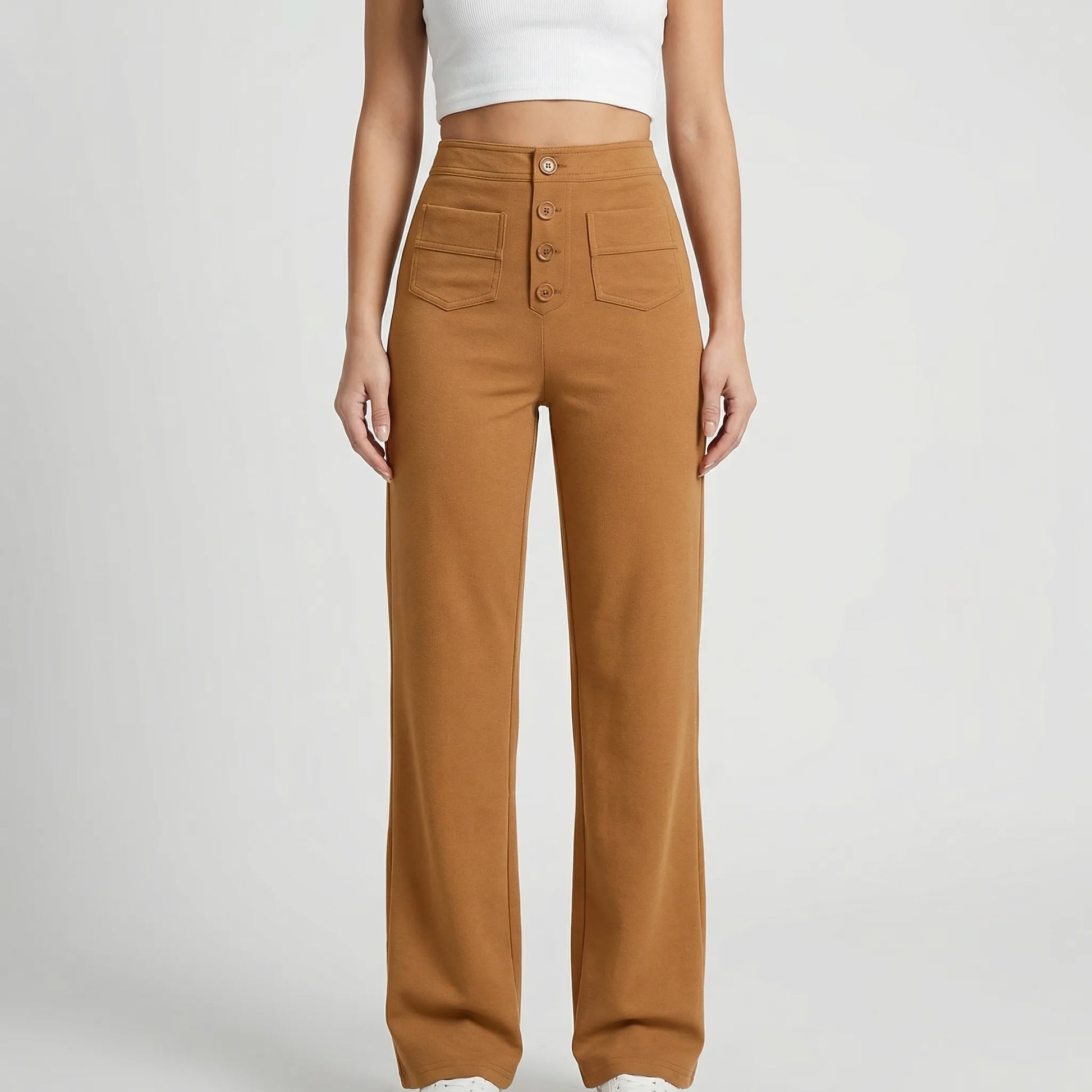 Fleuraise | High-Waist Wide-Leg Trousers For Women