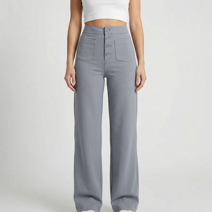Fleuraise | High-Waist Wide-Leg Trousers For Women