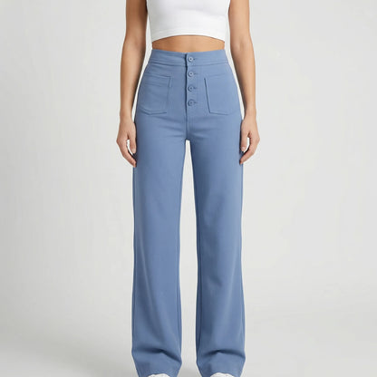 Fleuraise | High-Waist Wide-Leg Trousers For Women