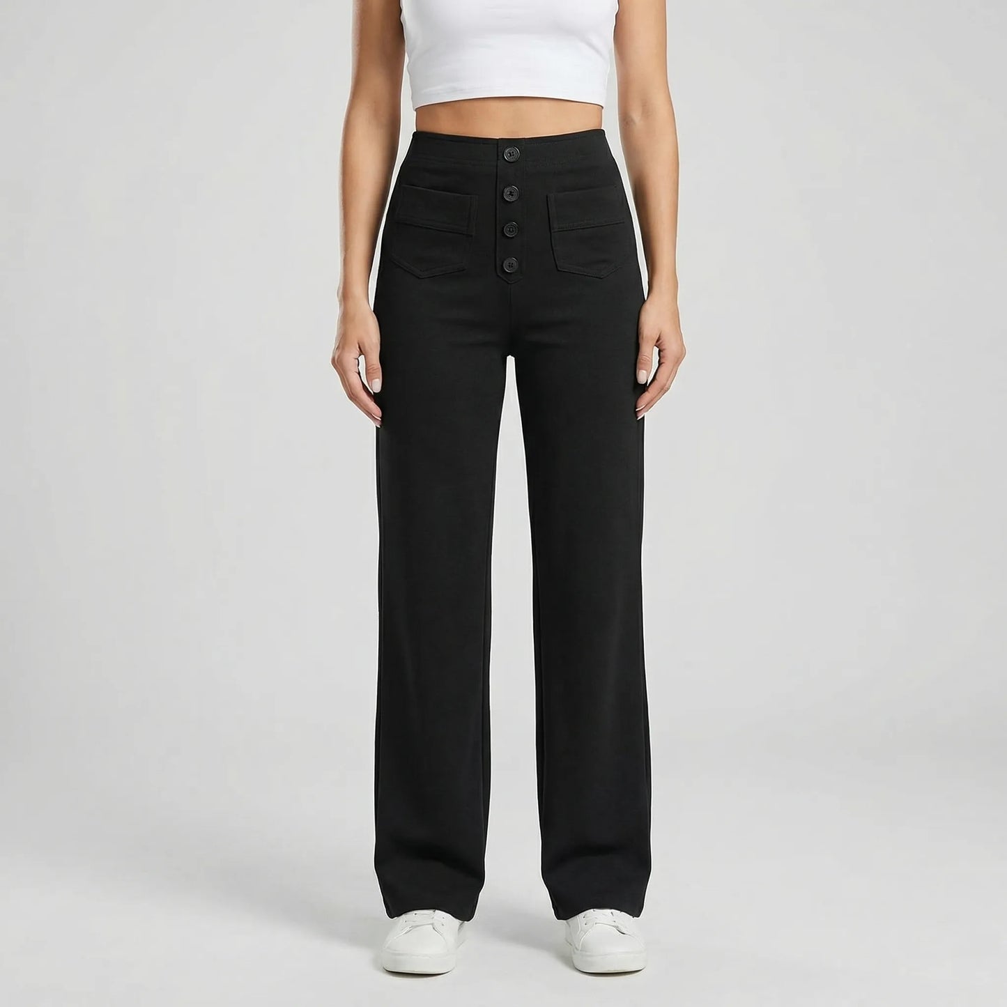Fleuraise | High-Waist Wide-Leg Trousers For Women