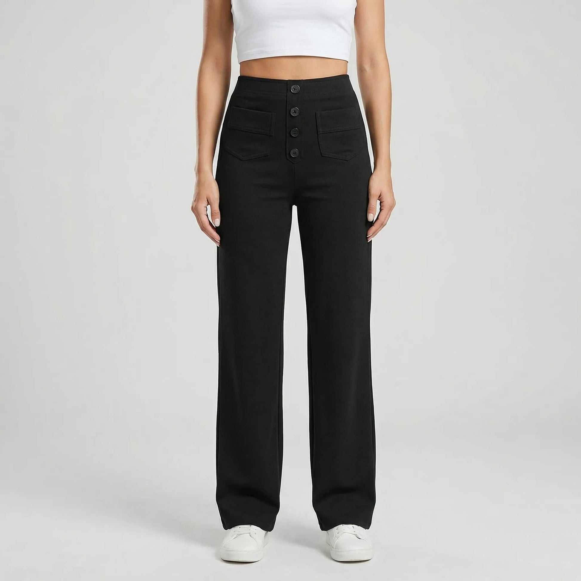 Fleuraise | High-Waist Wide-Leg Trousers For Women