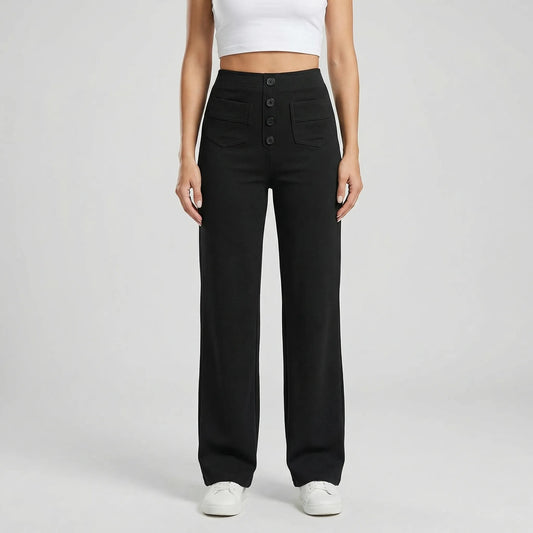 Fleuraise | High-Waist Wide-Leg Trousers For Women