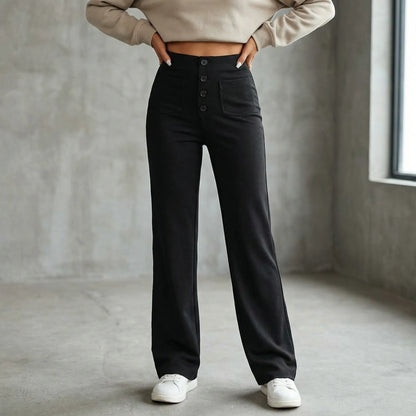 Fleuraise | High-Waist Wide-Leg Trousers For Women