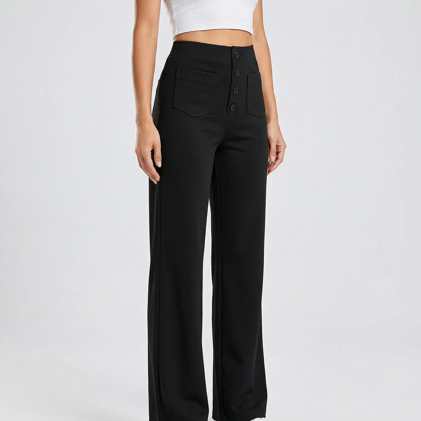Fleuraise | High-Waist Wide-Leg Trousers For Women