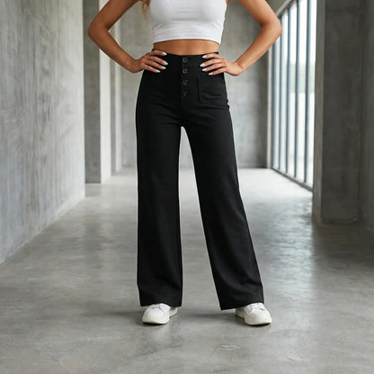 Fleuraise | High-Waist Wide-Leg Trousers For Women