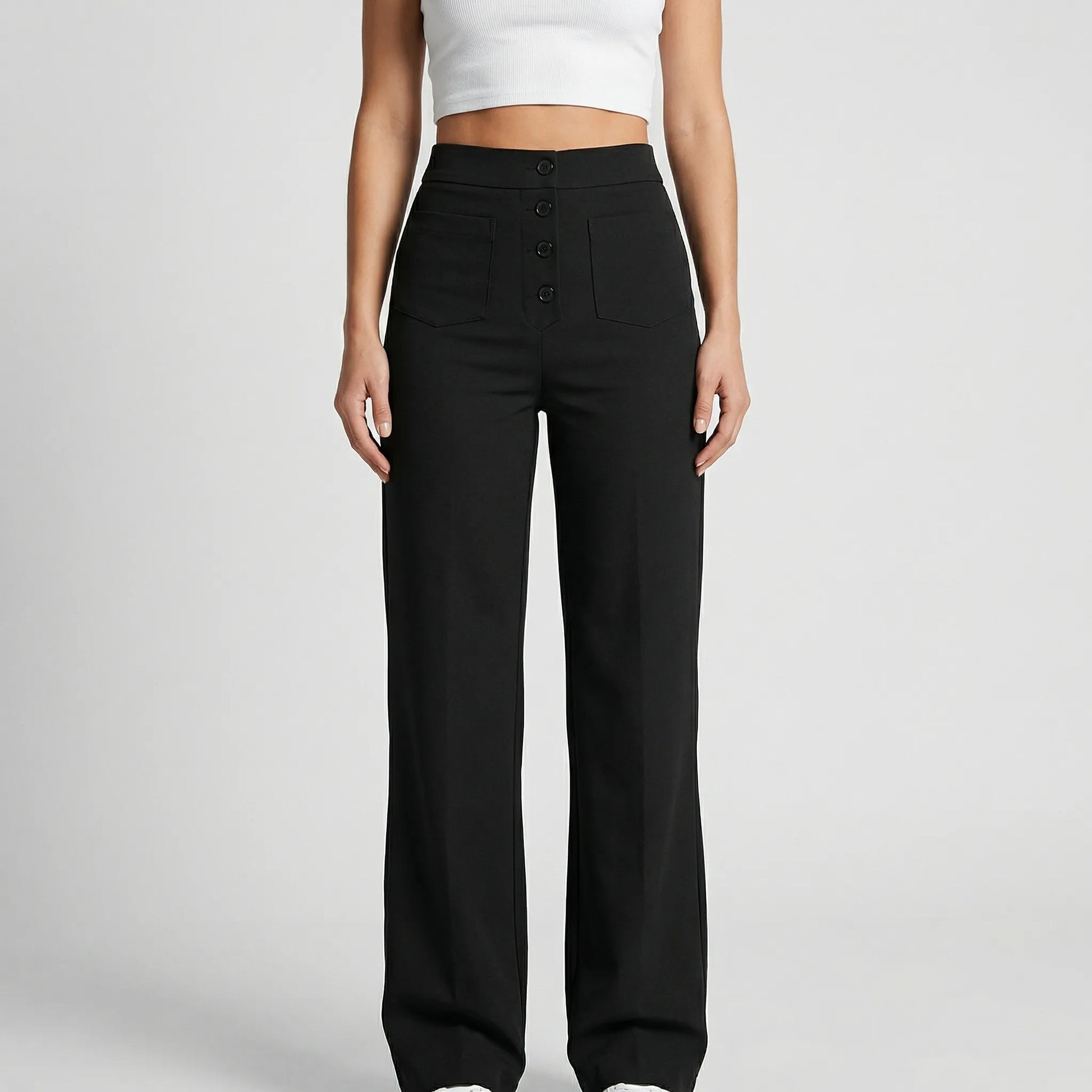 Fleuraise | High-Waist Wide-Leg Trousers For Women