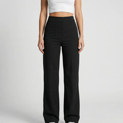 Fleuraise | High-Waist Wide-Leg Trousers For Women