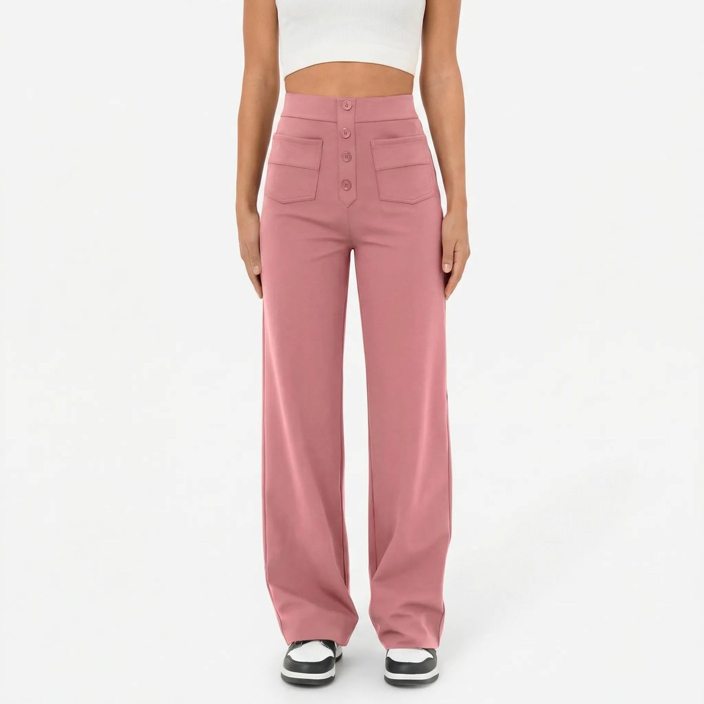 Fleuraise | High-Waist Wide-Leg Trousers For Women