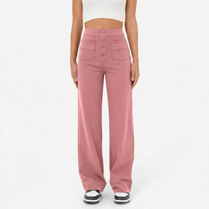 Fleuraise | High-Waist Wide-Leg Trousers For Women