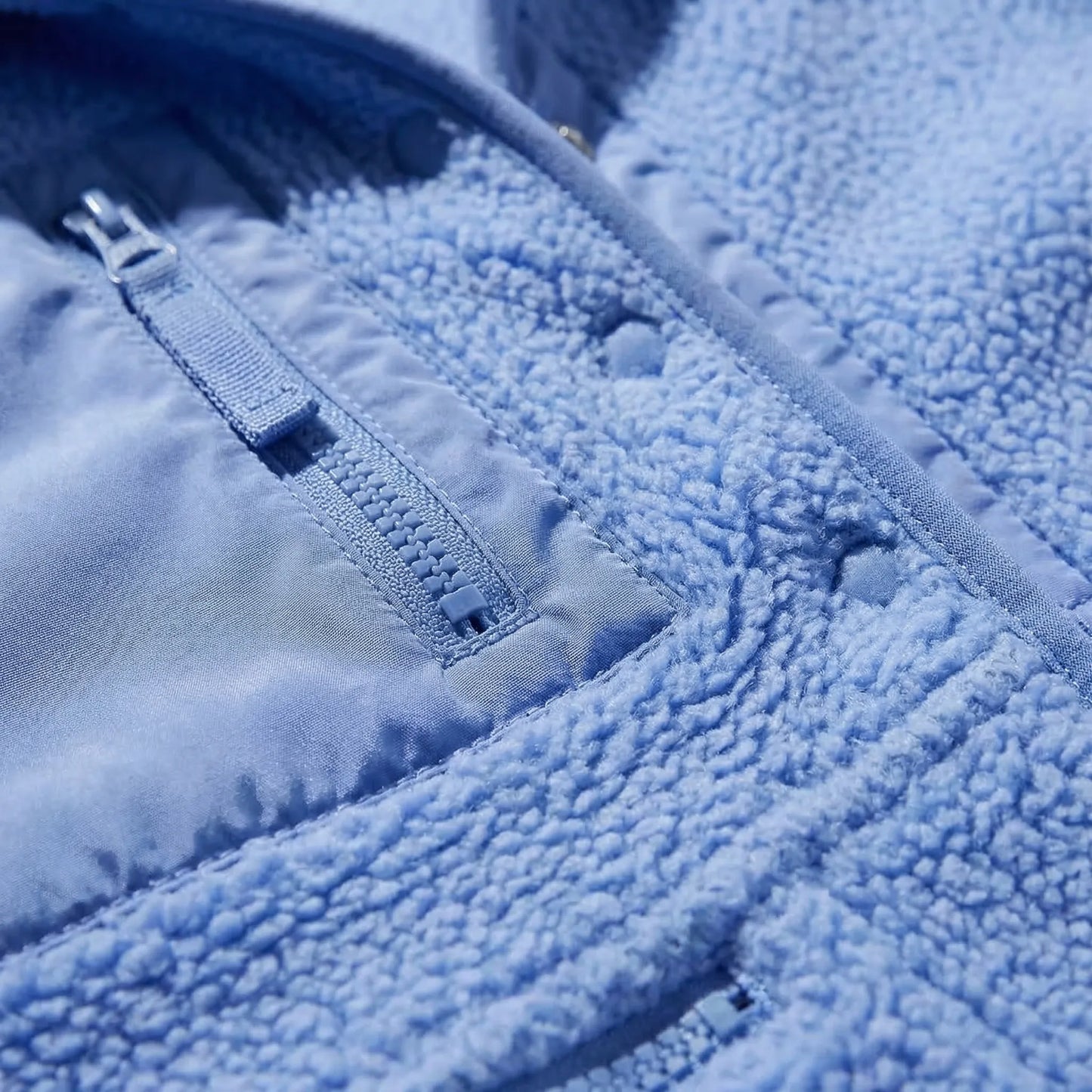Fleurca - Oversized Sherpa Zip-Up Jacket