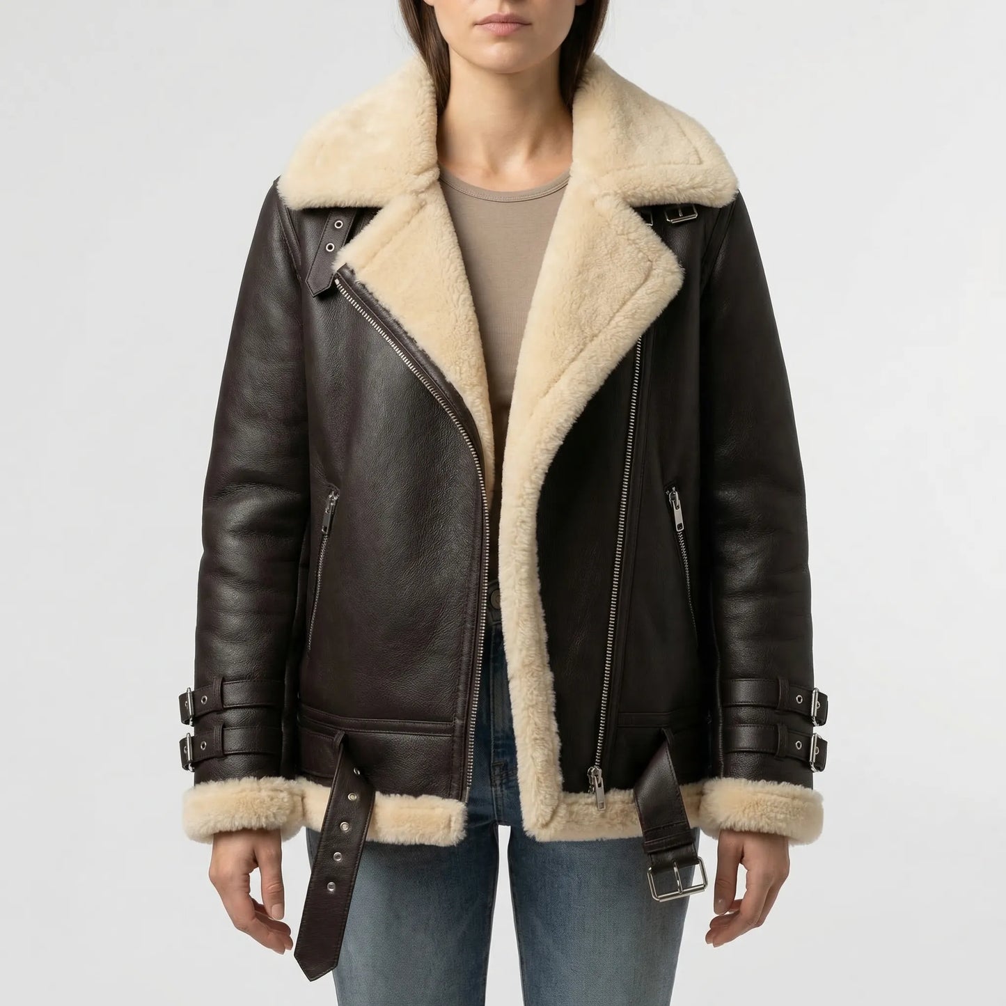 Fleurvik - Oversized Aviator-Style Zip Jacket