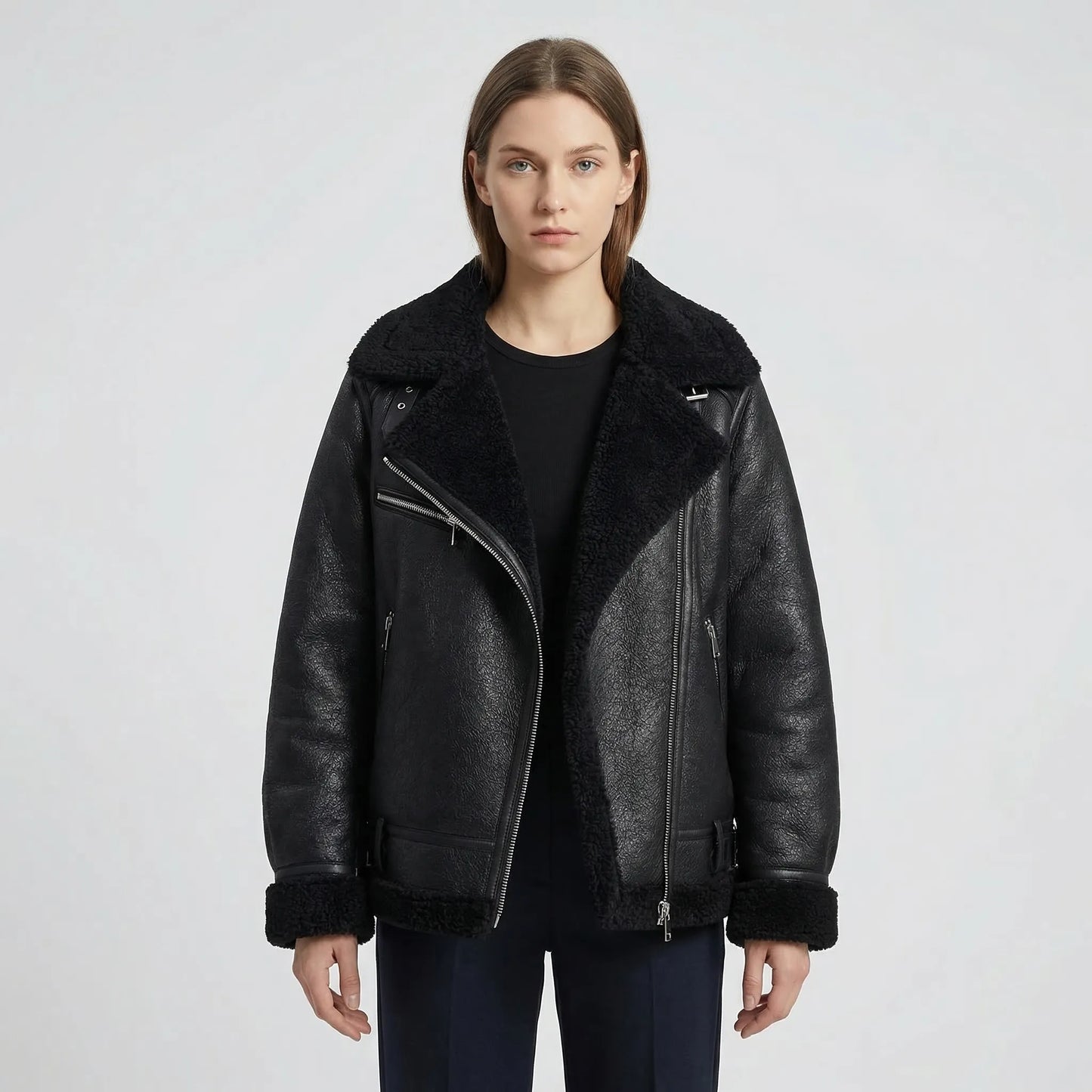 Fleurvik - Oversized Aviator-Style Zip Jacket