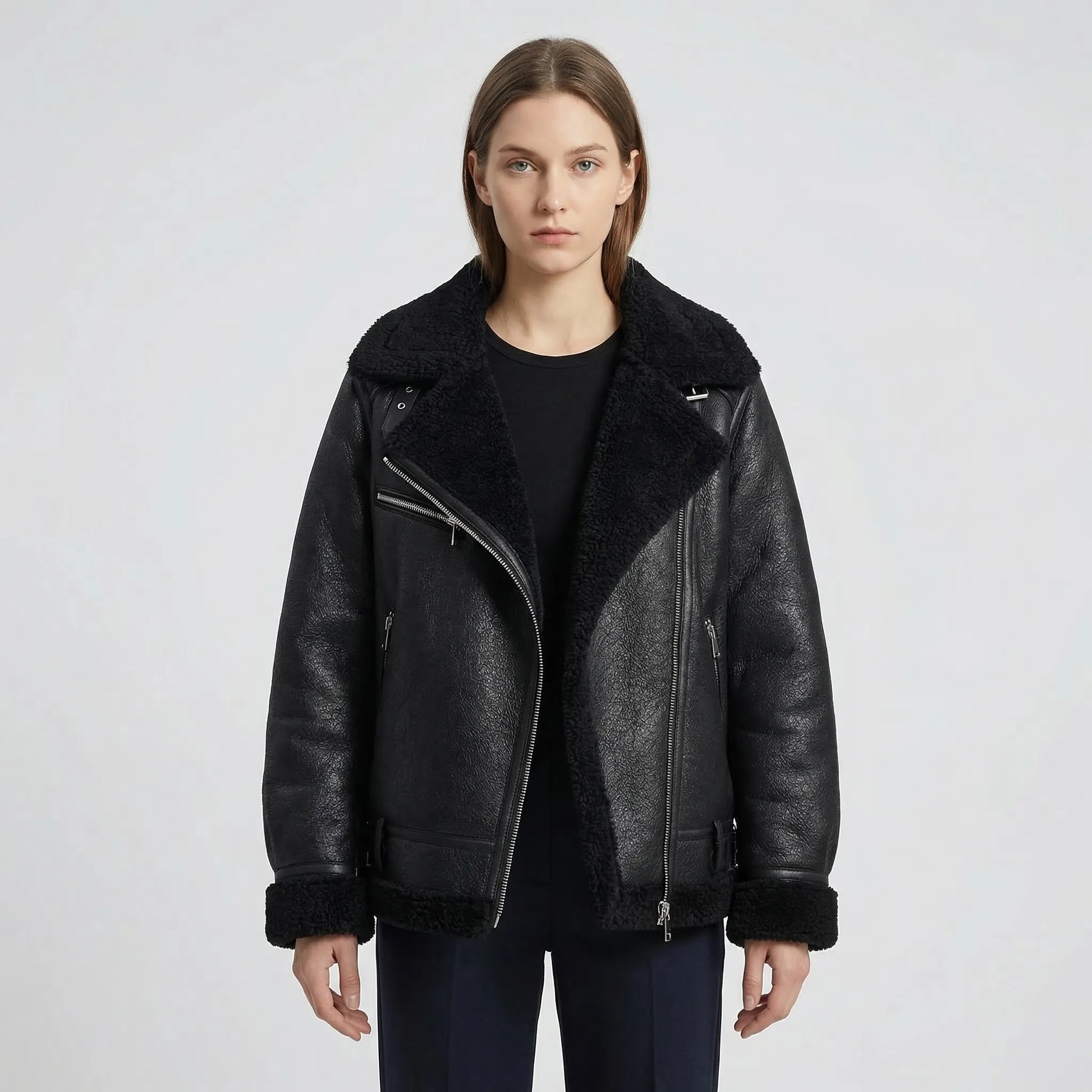 Fleurvik - Oversized Aviator-Style Zip Jacket