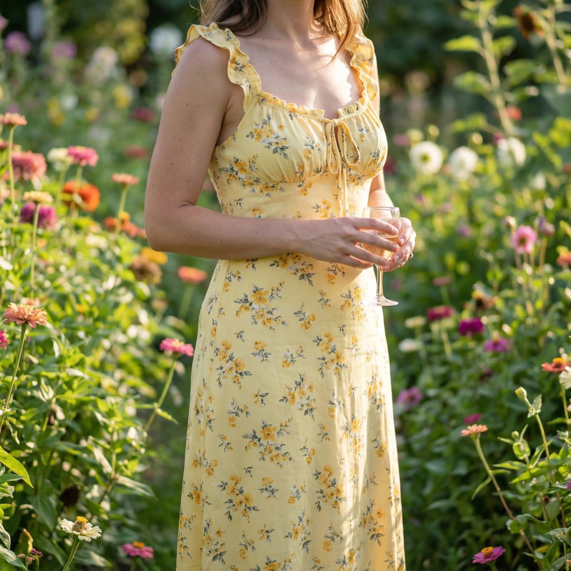 Floravel - Floral Print Bodycon Maxi Dress