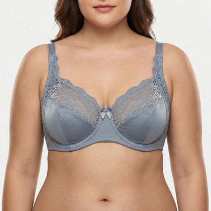 Florielle | Floral Lace Underwire Bra Plus Size