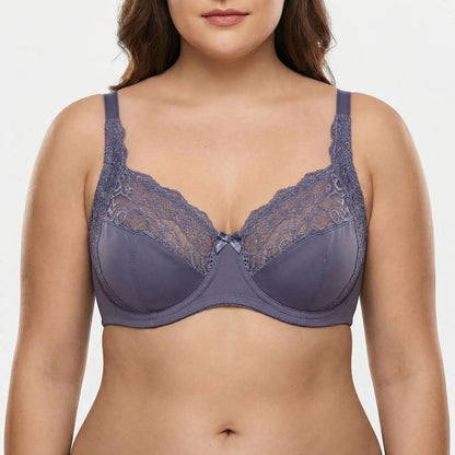 Florielle | Floral Lace Underwire Bra Plus Size