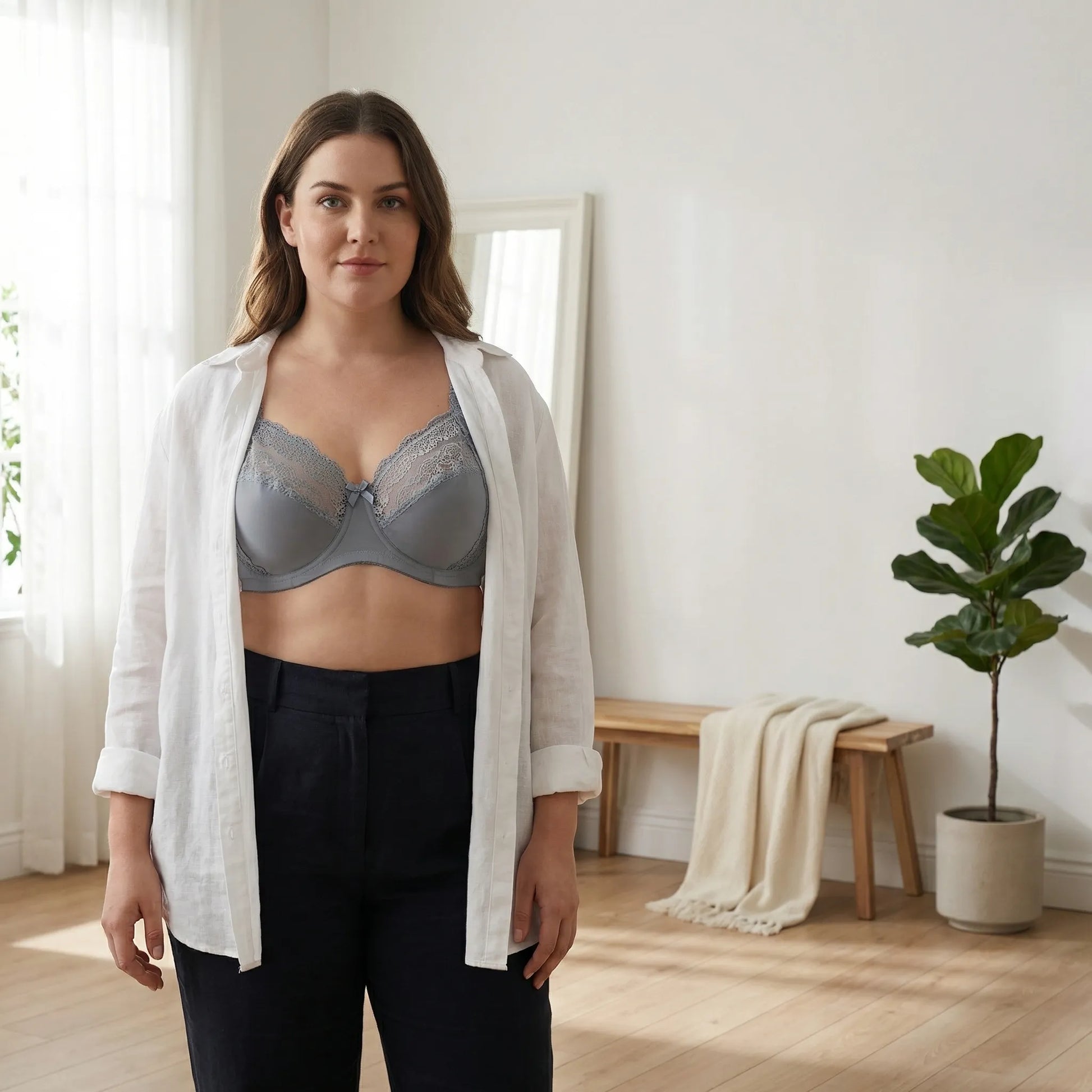 Florielle | Floral Lace Underwire Bra Plus Size