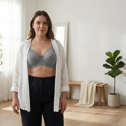 Florielle | Floral Lace Underwire Bra Plus Size