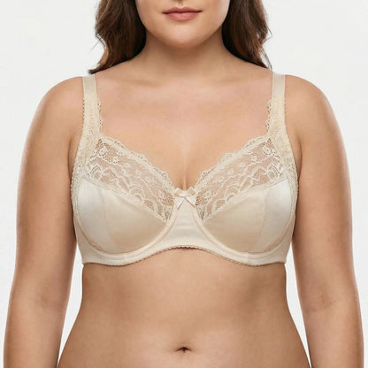 Florielle | Floral Lace Underwire Bra Plus Size