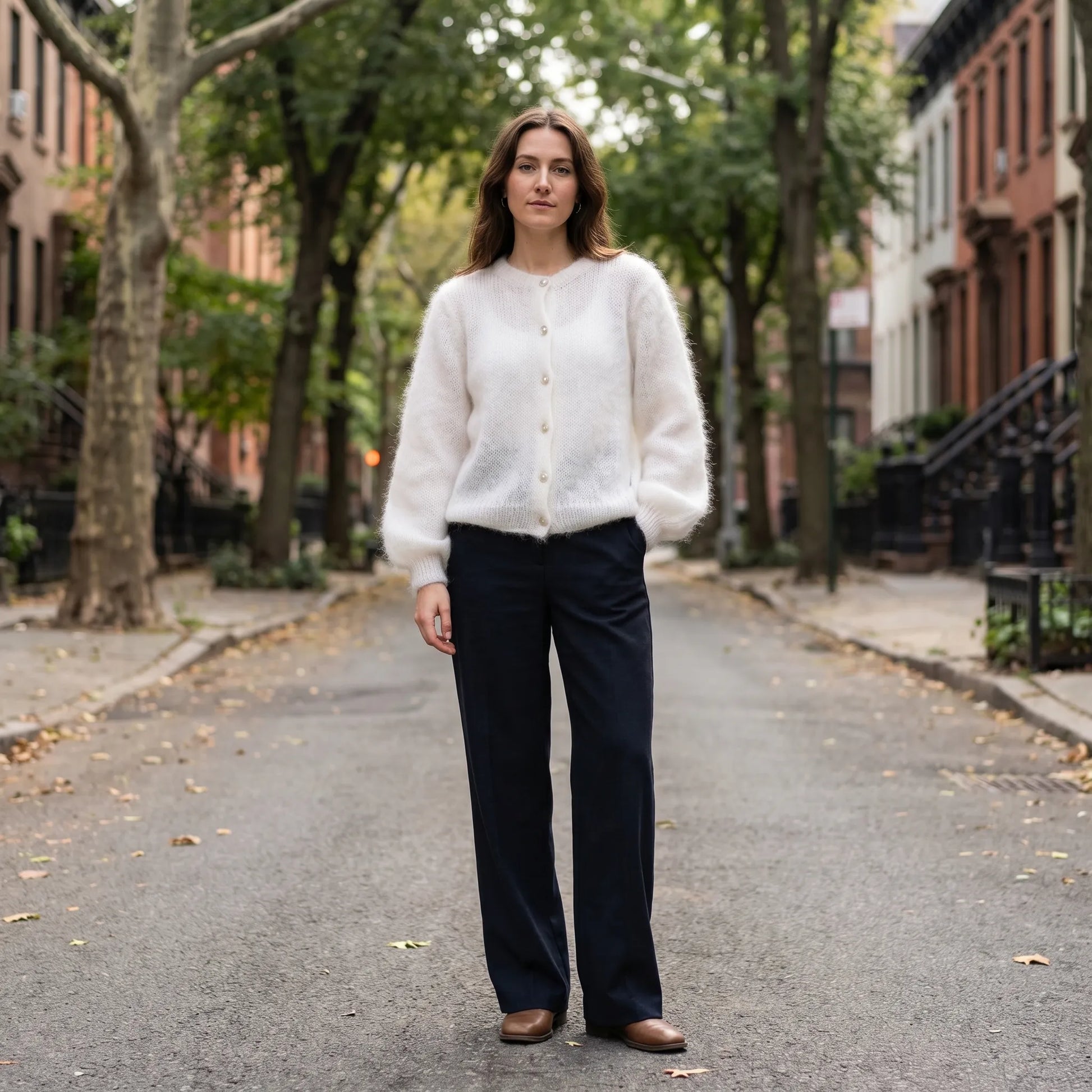 Fluffelle | Short Fluffy Button-Up Cardigan