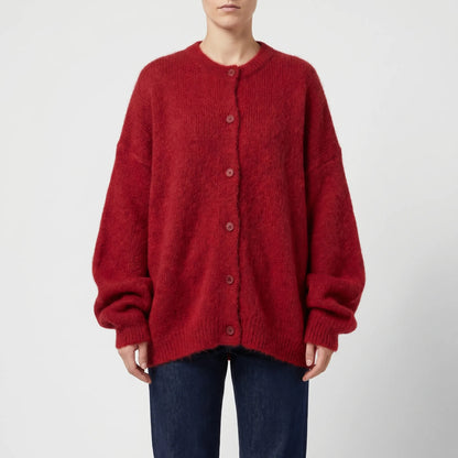Fluforra | Loose-Fit Fluffy V-Neck Cardigan