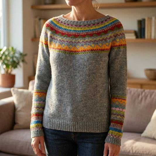 Folklura | Vintage-Inspired Colourful Knit Jumper