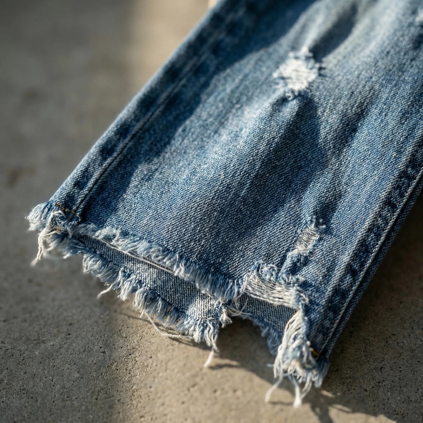 Frayven | Straight-Leg Cropped Distressed Jeans