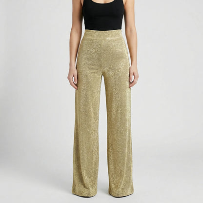 Glamrix | High-Waist Sequin Wide-Leg Trousers