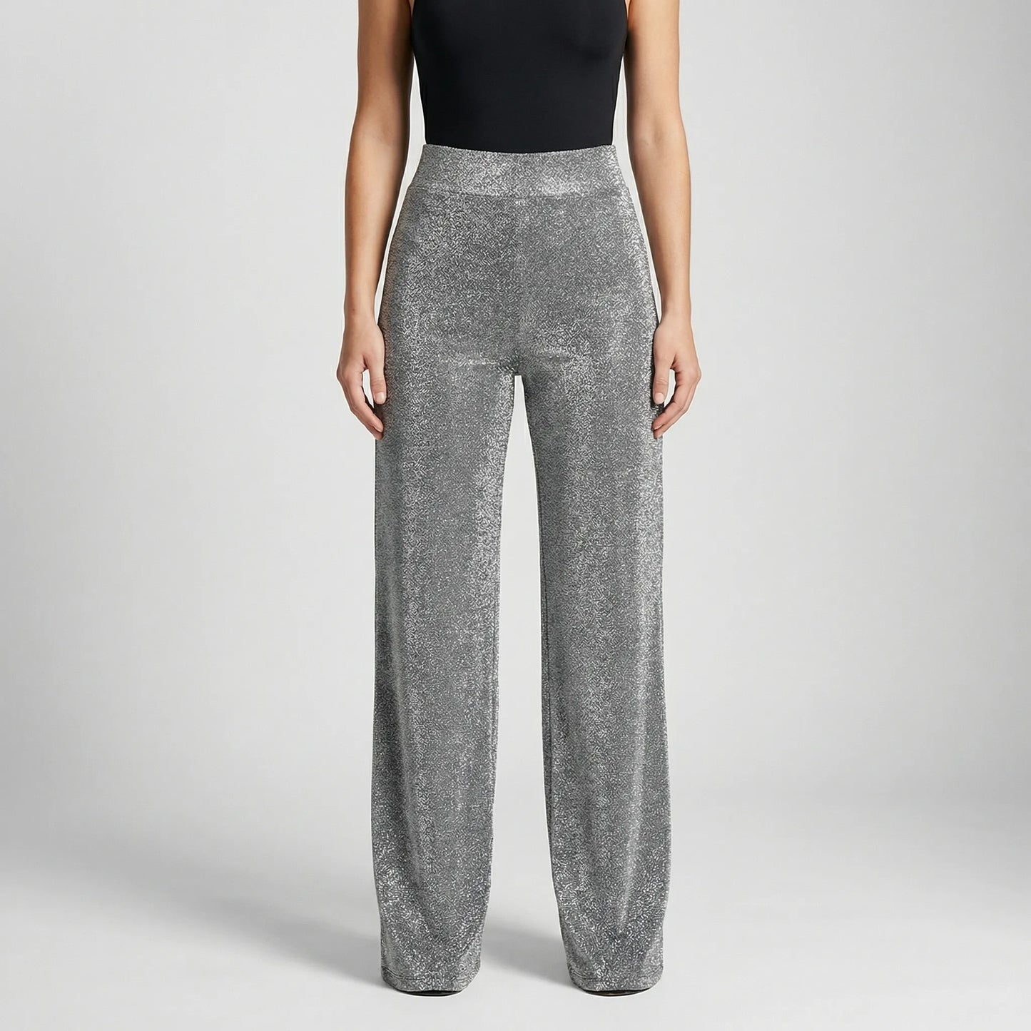 Glamrix | High-Waist Sequin Wide-Leg Trousers