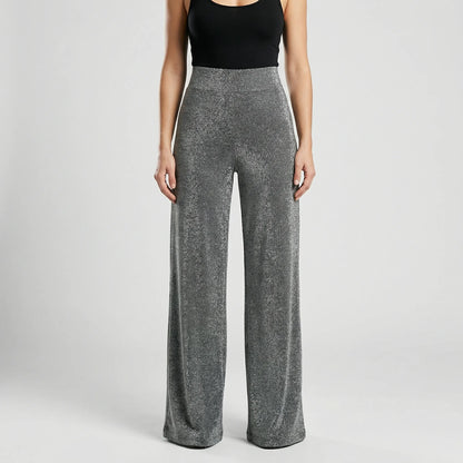 Glamrix | High-Waist Sequin Wide-Leg Trousers