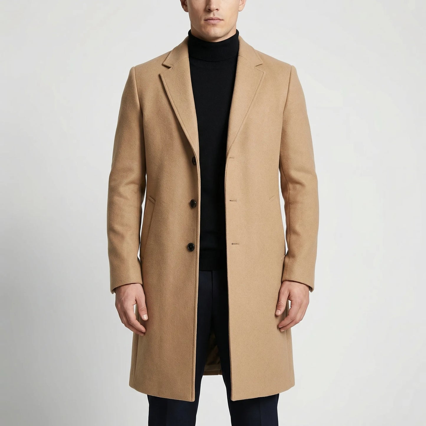 Greyfeld - Long Single-Breasted Tailored Overcoat