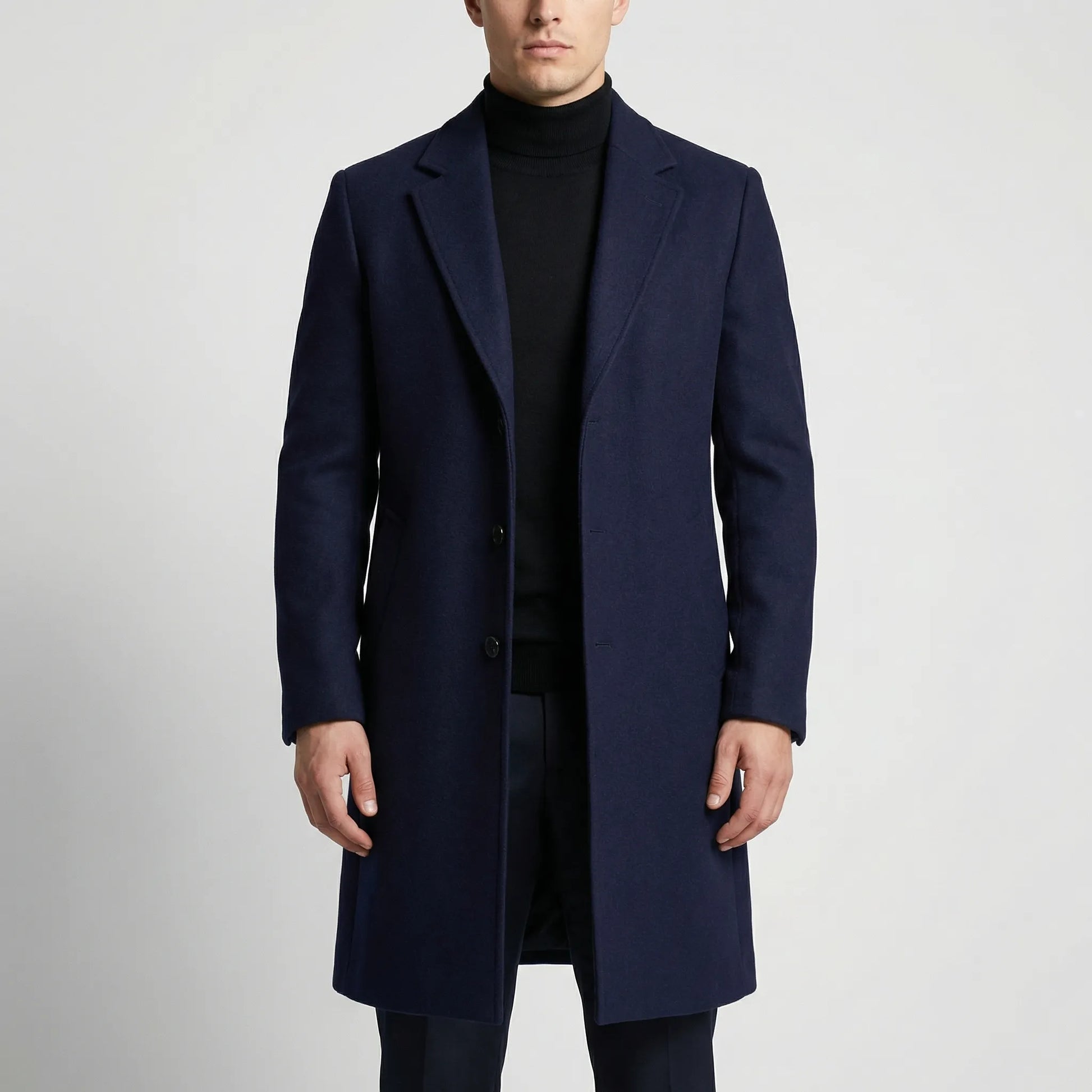 Greyfeld - Long Single-Breasted Tailored Overcoat
